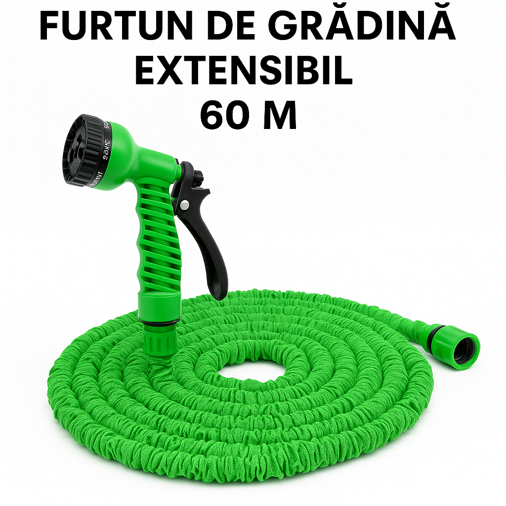 Cadou Pistol cu 7 Moduri de Udare si Accesorii Pentru Udat